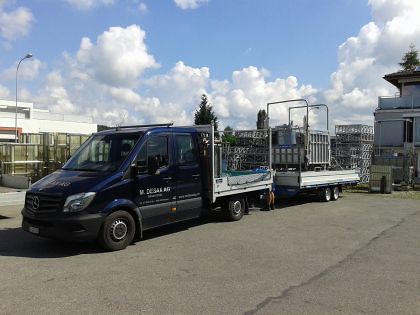 Transport MBC 1000 kg durch M. DESAX AG - Bauaufzüge